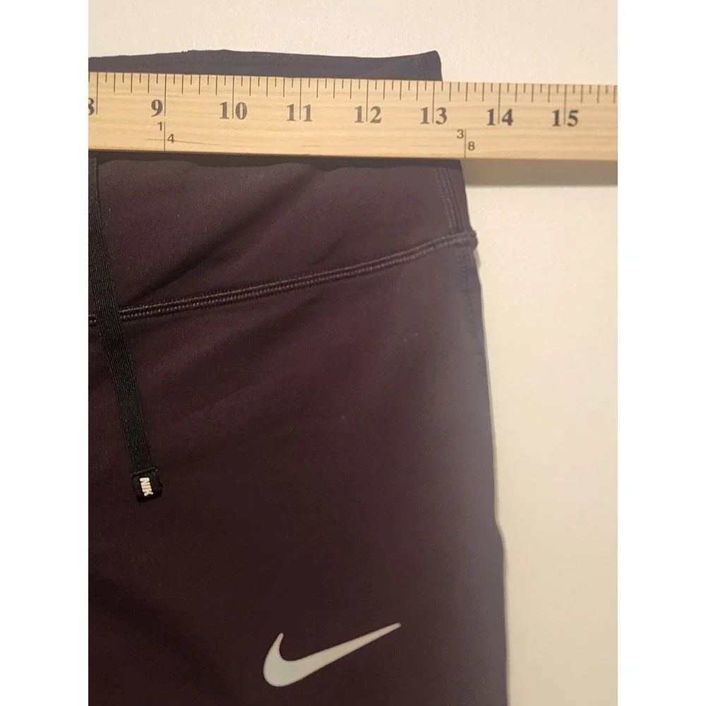 Nike Running Dri-FIT Epic Lux Plum Purple Graphic Print Running Leggings Size M